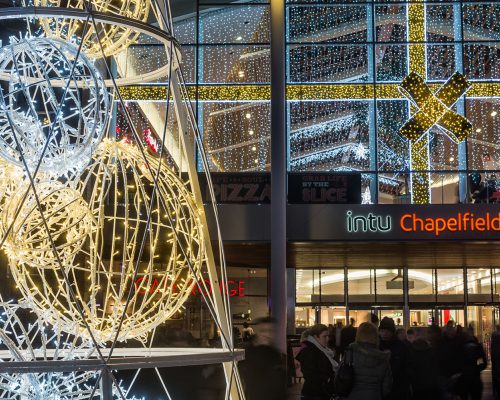 Giant Lit Christmas Tree