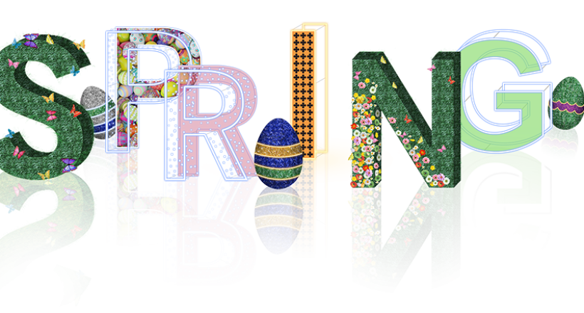 Spring Letter Sign A photograph of some free standing letters that spell out the word spring in bright and cheerful colours. The spring sign makes for the perfect selfie opportunity within a shopping centre.