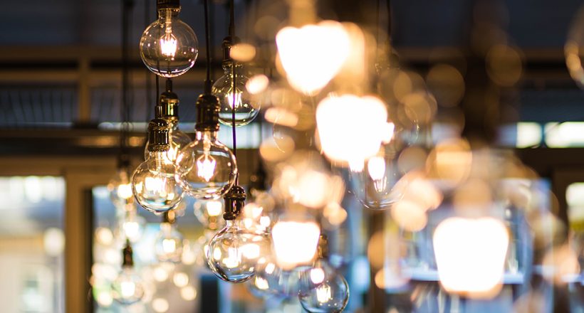 A photograph of Romantic lighting, featuring Festoon lights.